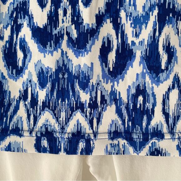 Coolibar Kahula Skirted Swim Capri NWTs Medium blue white - Picture 6 of 6